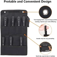 7PCS Carbon Steel Putty Knives Set Flex Drywall Knife Paint Scraper Kit 7 Sizes Soft Grip Handle Canvas Storage Bag Included 2