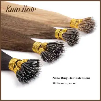 Nano Ring Micro Bead Loop Human Hair Extention 100% Real Remy Hair Natural Machine Made Straight Keratin Capsules Microring Hair