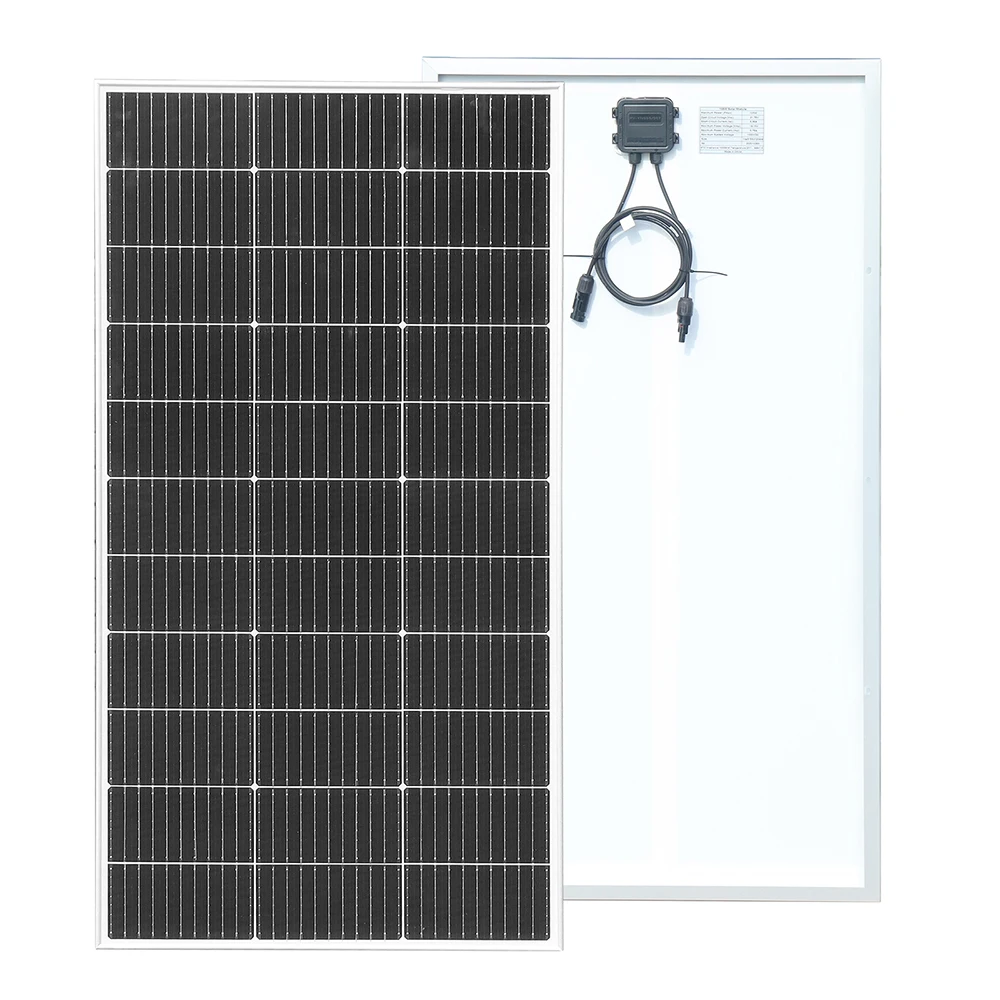 enjoy solar® Panneau Solaire Monocristallin PERC 9BB - idéal pour camping-car, centrale