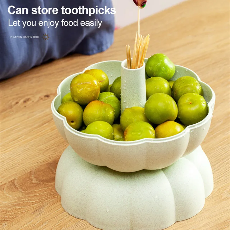 Helovīna ķirbju augļu šķīvis radošai viesistabai mājas konfekšu kaste uzkodu žāvētu augļu veikals uzglabāšanas konteiners mājsaimniecības galda dekors_voghion.com