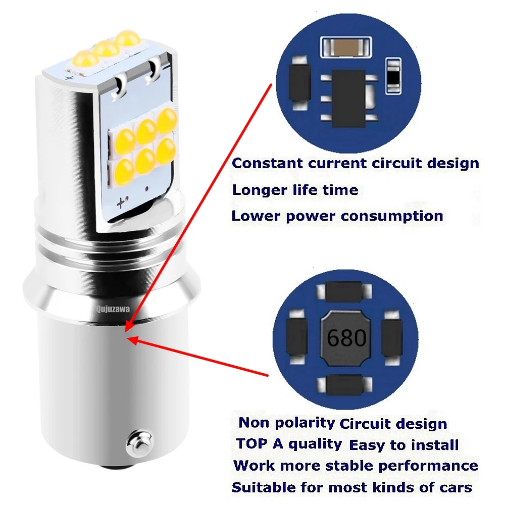 2  1157 P21/5W BAY15D 1156 BA15S P21W PY21W BAU15S   LED  ڵ 극ũ Ʈ ڵ    ȭƮ ο