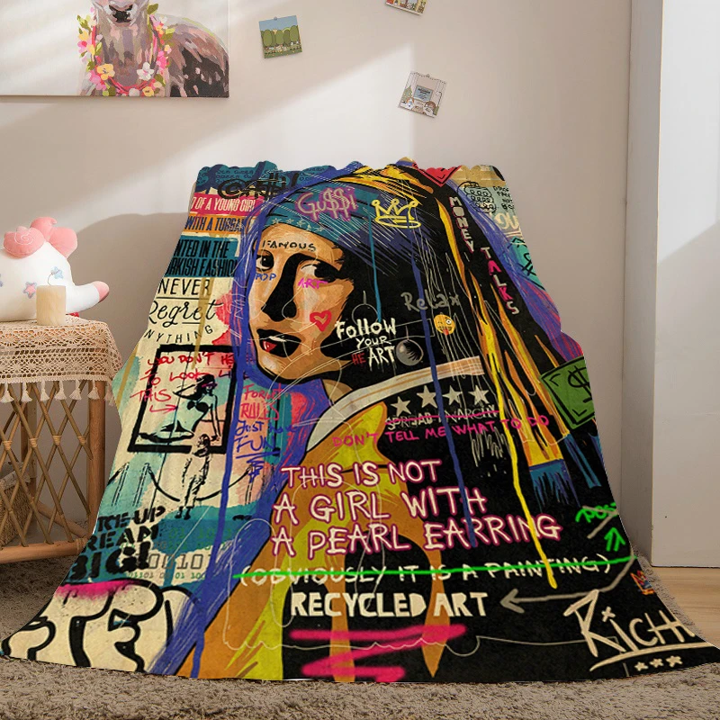 

Sofa Blankets for Winter Pop Arts Double Bed Blankets Custom Blanket Microfiber Bedding King Size Blanket Warm Knee Fluffy Soft