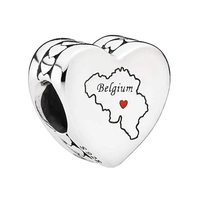 Gincco Belgium Charm Fit Original Pandora Bracelet Diy Sterling Silver 925  Gift Travel Location - Beads - AliExpress