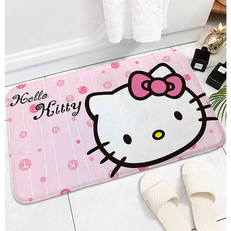 

Carpets for Living Room Kitty Cute Rug Kitchen Accessorie Children's Bedroom Carpet Home Entrance Foot Mat Room Decorating Items