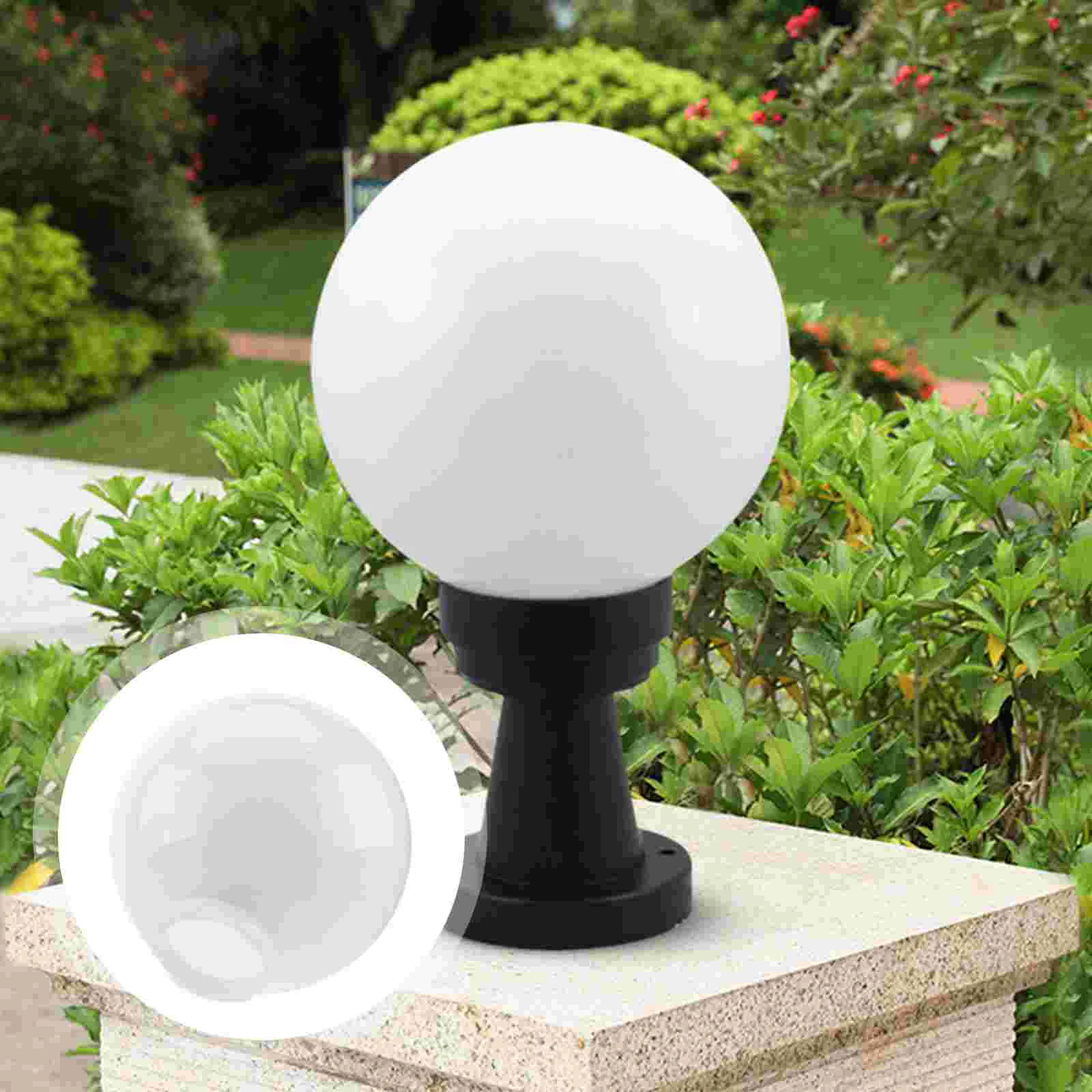 White Lamp Post Globe Outdoor Lamp Light Replacement Cover 250MM