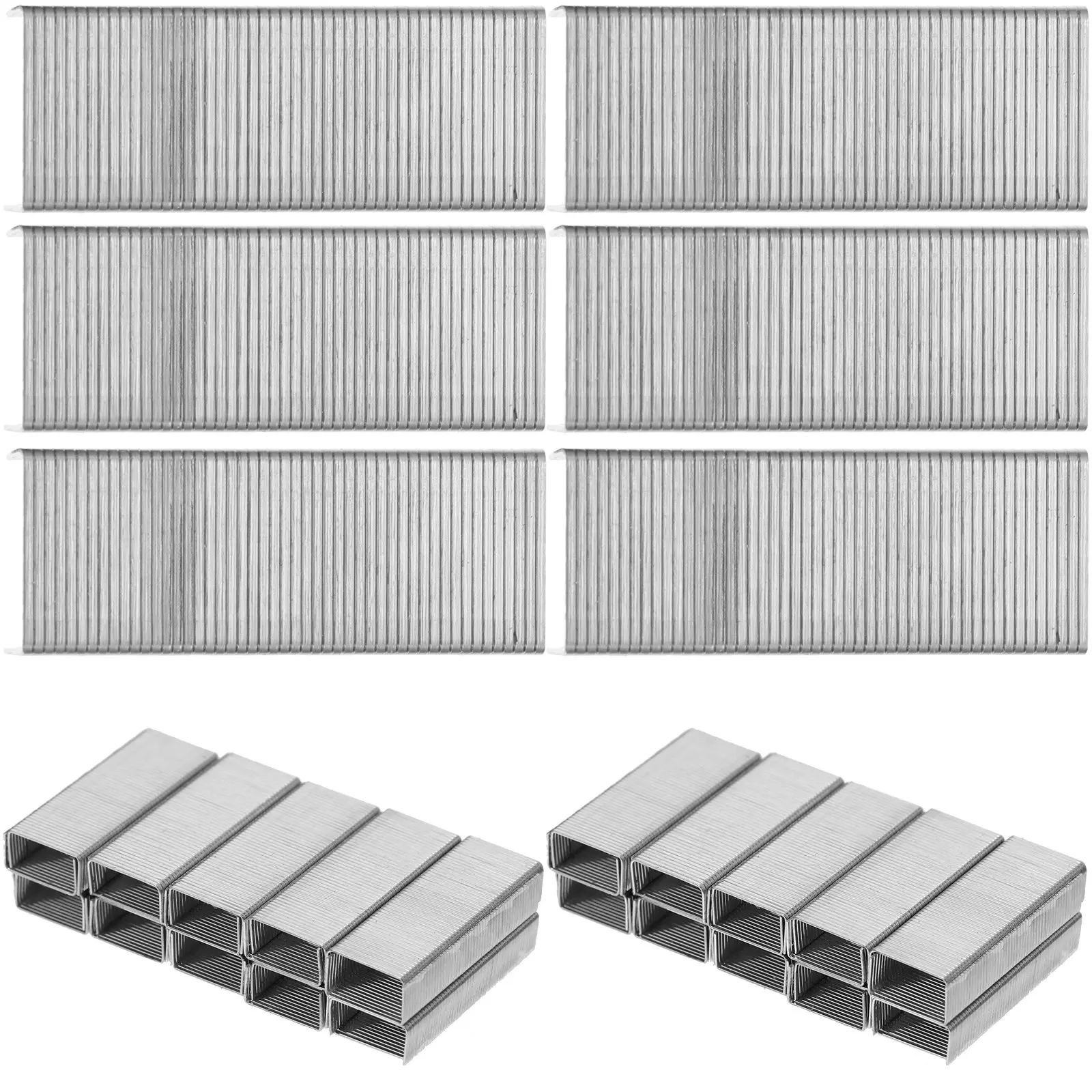 15박스 일일용 종이 스테이플러 소형 경량 휴대용 스테이플러 리필 내마모성 금속 스테이플 사무실 학교 가정용 파일