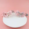 Pet Collar Pink Lace Bow Hanging Bead Cat Choker Bell Dog Cat Supplies Pet Accessories Dog Accessories Dog Cat Products 3