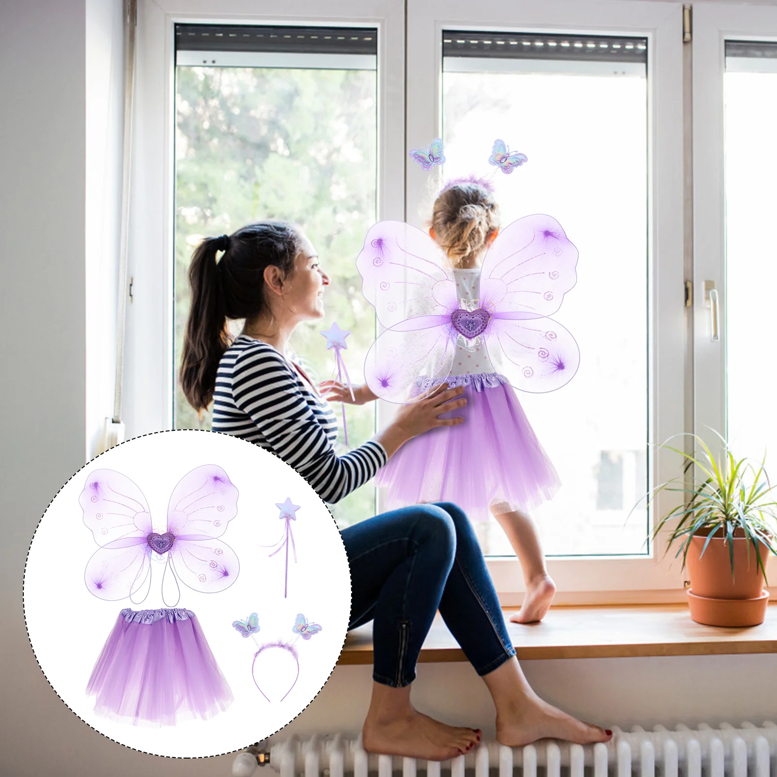 

1 Set Fairy Gauze Skirt Performance Dress up Accessory Girl's Costume