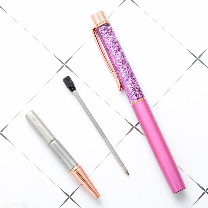 Pen + 10 Refills Gold Foil Metal Ballpoint Pen Personalized Gifts Custom Logo Office Supplies School Student Stationery ballpoint pen multifunction ballpoint pen multifunctional pen ball point pen ballpoint pen refill