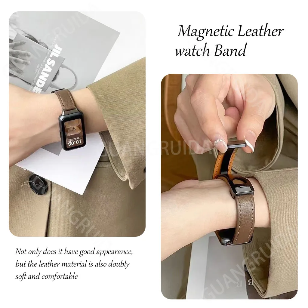 Premium Leather Strap Replacement Wristband - Sport Loop Bracelet