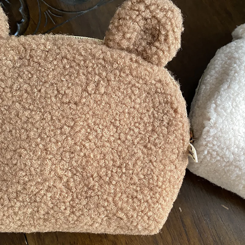 Cute Plush Mommy Bag Clutch Purse Handbags Portable Shell Storage Bag Women's Cosmetic Bag Travel Storage Bags 4