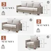 Patio Furniture Sets, （4/5/6/7）-Piece Wicker Sofa Set, with Outdoor Patio Cushions & 5.9" Wider Wood Armrest 2