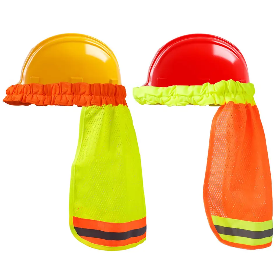 8 Pezzi Copertura Collo Per Casco | Parasole Rete Riflettente | Per Elmetti Da Lavoro