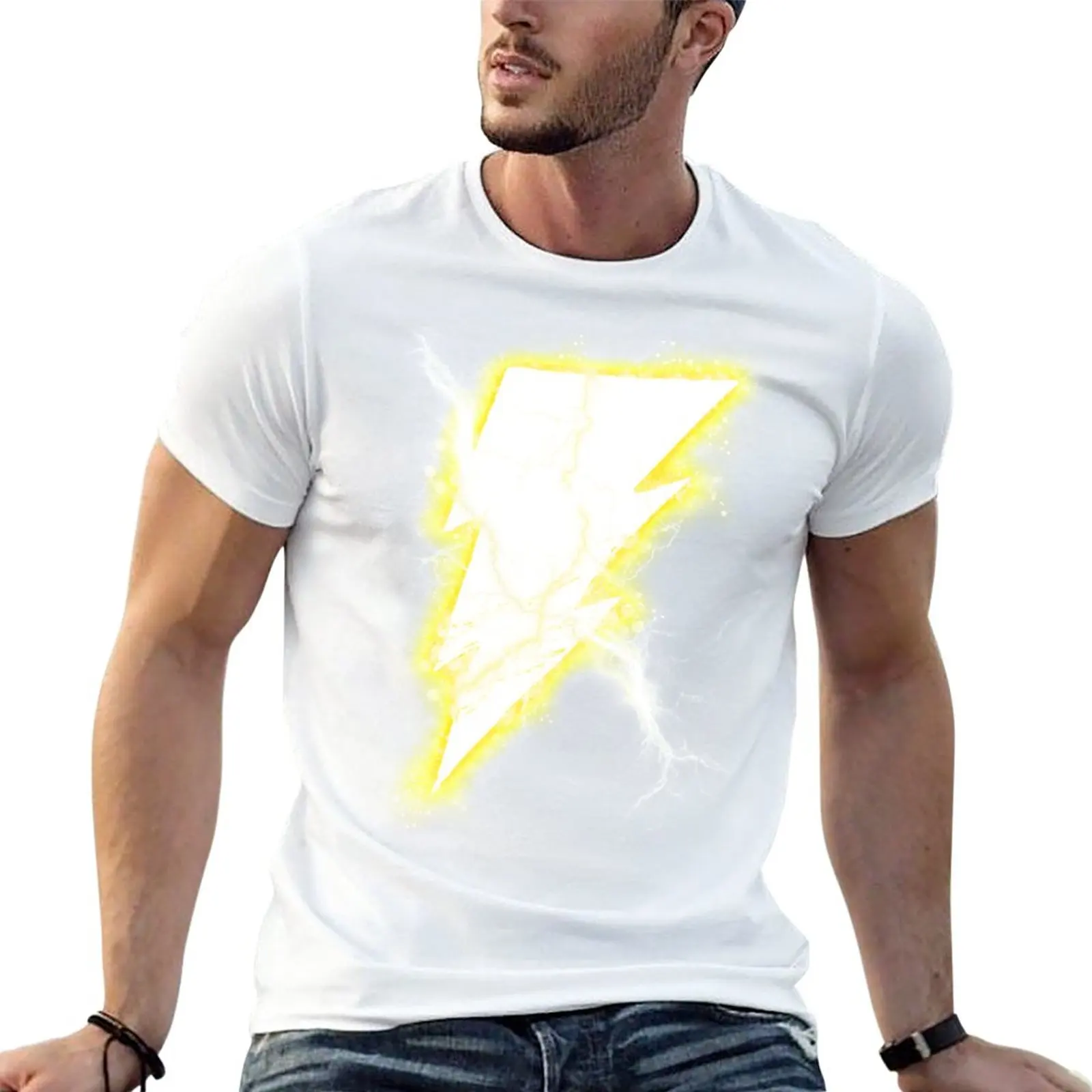 

SHAZAM! Lightning Bolt T-Shirt oversized t shirt blank t shirts mens funny t shirts