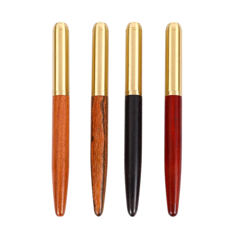 Luxury Quality Fashion bronze wood Fountain Pen Financial Office Student School Stationery Supplies Ink Pens