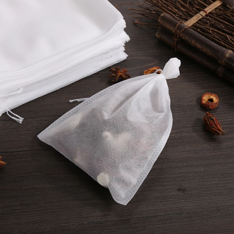 Disposable Tea Bags Disposable Tea Filter Bags 100pcs Food Grade Non-woven Fabric Tea Bags Tea Filter Bags for Spice Heal Seal Spice Filters disposable tea filter bags disposable tea bags