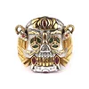 Customized 925 Sterling Silver Skull Lucky Ring Pendant Plated Gold Custom Letters Jewelry Accessories 1