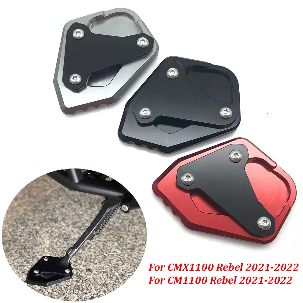 

For Honda CMX1100 CM1100 Rebel 1100 2021-2022 Motorcycle CNC Kickstand Foot Side Stand Extension Enlarge Pad Support Plate