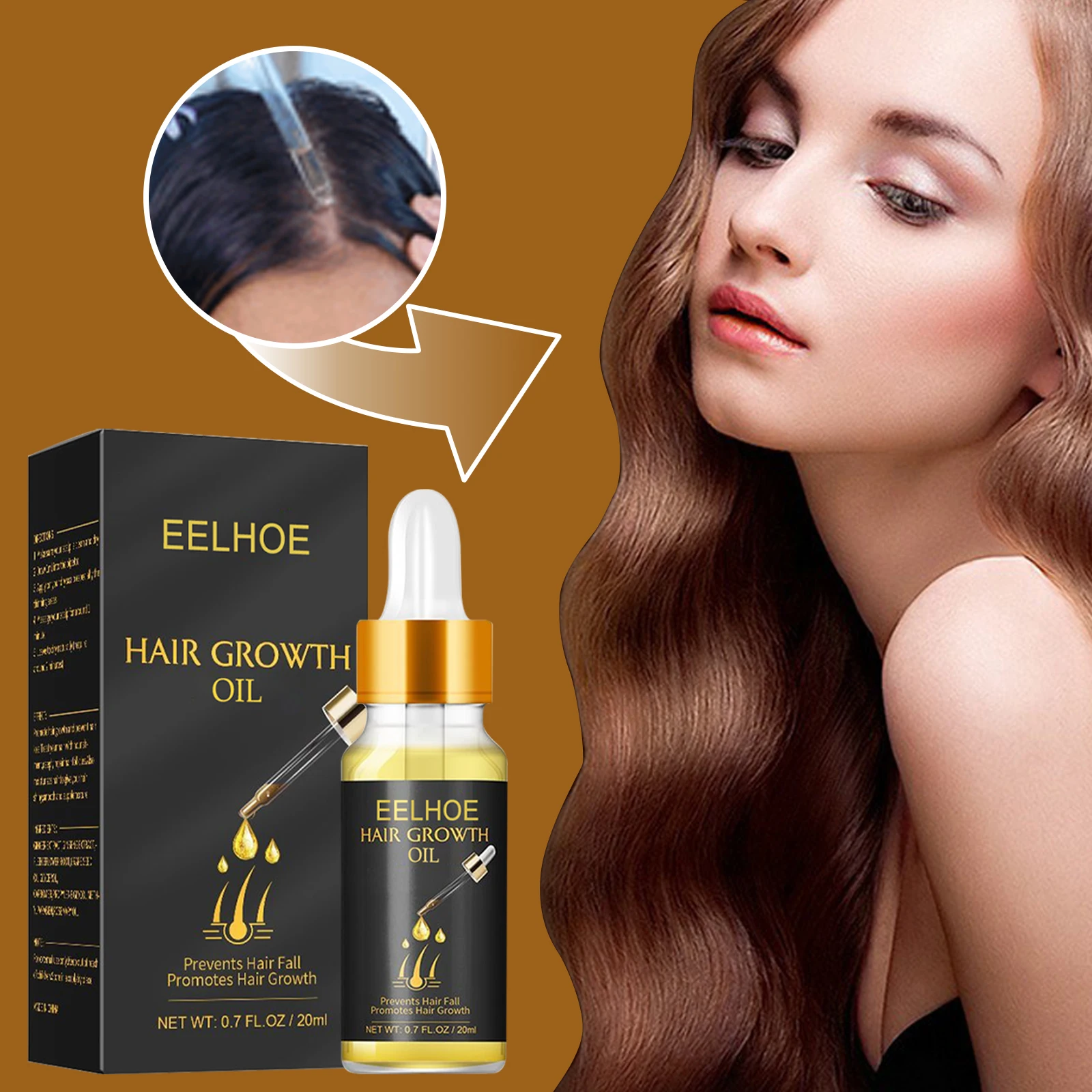 Hair Growth Essential Oil To Prevent Hair Loss White Hair Strengthening Hair Care Moisturizing Nutrition Solution