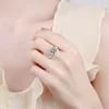 NeeTim 3ct 8x10mm Oval Cut Moissanite Engagement Ring Women Bridal Proposal Rings S925 Sterling Silver Wedding Band With GRA 6
