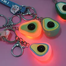 

Luminous Keychain Avocado Pendant Glow In The Dark Key Chain Holder Men Women Birthday Gift Car Accessories Key Ring Bag Pendant