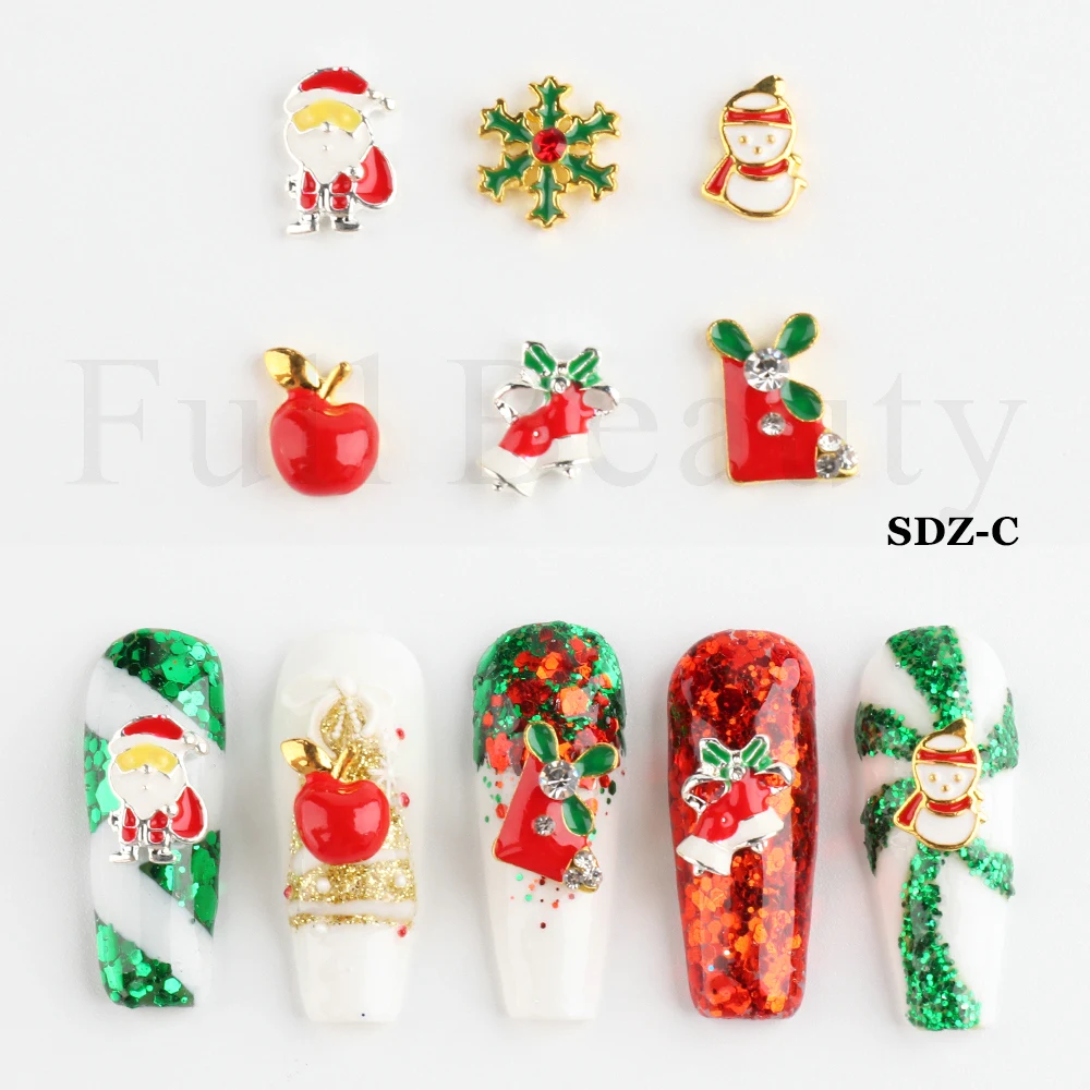 3d Christmas Nail Art Charms santa Claus Penguin Candy - Temu