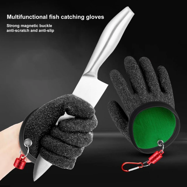 1Pc Fishing Gloves Emulsion Quick Dry Sea Fishing Gloves Hanging Hole  Anti-slip Angling Gloves Anti