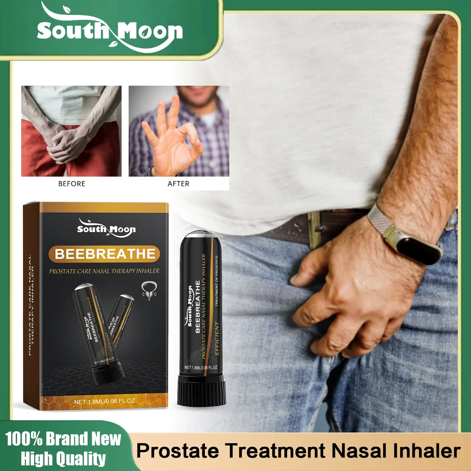 Nasal Inhaler Prostate Treatment Mint Refreshing Relieve Nasal Congestion Boost Energy Improve Kidney Deficiency Male Enhancer