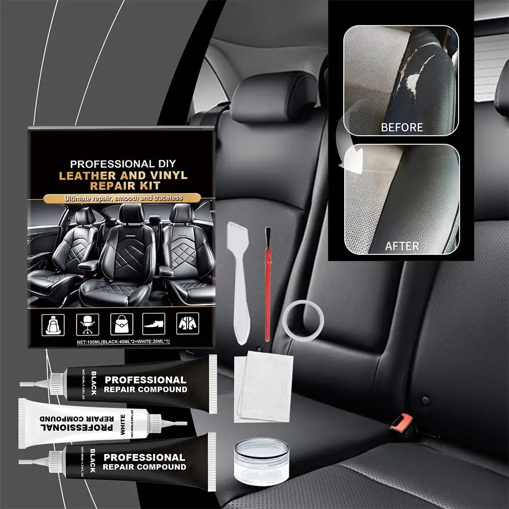 Car Leather Seat Repair Kit Auto Seat Sofa Coats Holes Scratch Cracks Restoration Cream Furniture Sofa Repair Maintenance