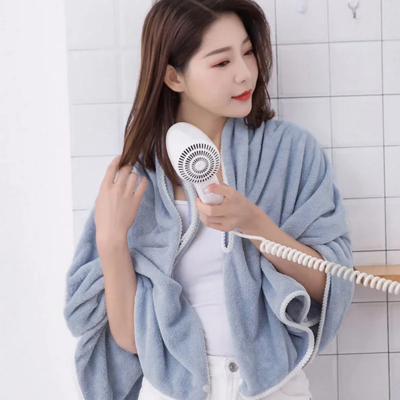 Womens Bath Towels Girls Wearable 145*80 CM Fast Drying Bathing Beach Spa Bathrobes Shower Thickened Bathrobe Women Bath Towel cotton bathrobe