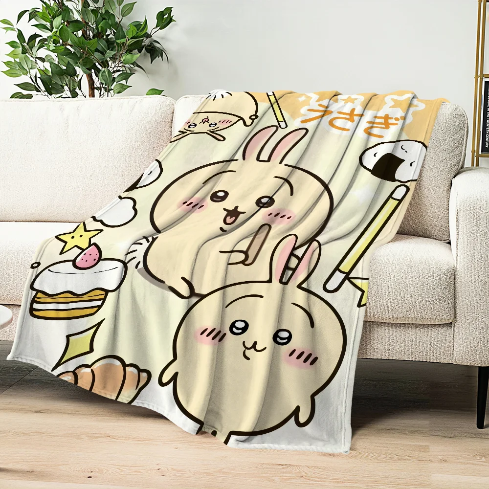 Cartoon C-Chiikawasss Blanket Skin friendly comfort warm soft plush blanket suitable sofa living room office bedroom 5
