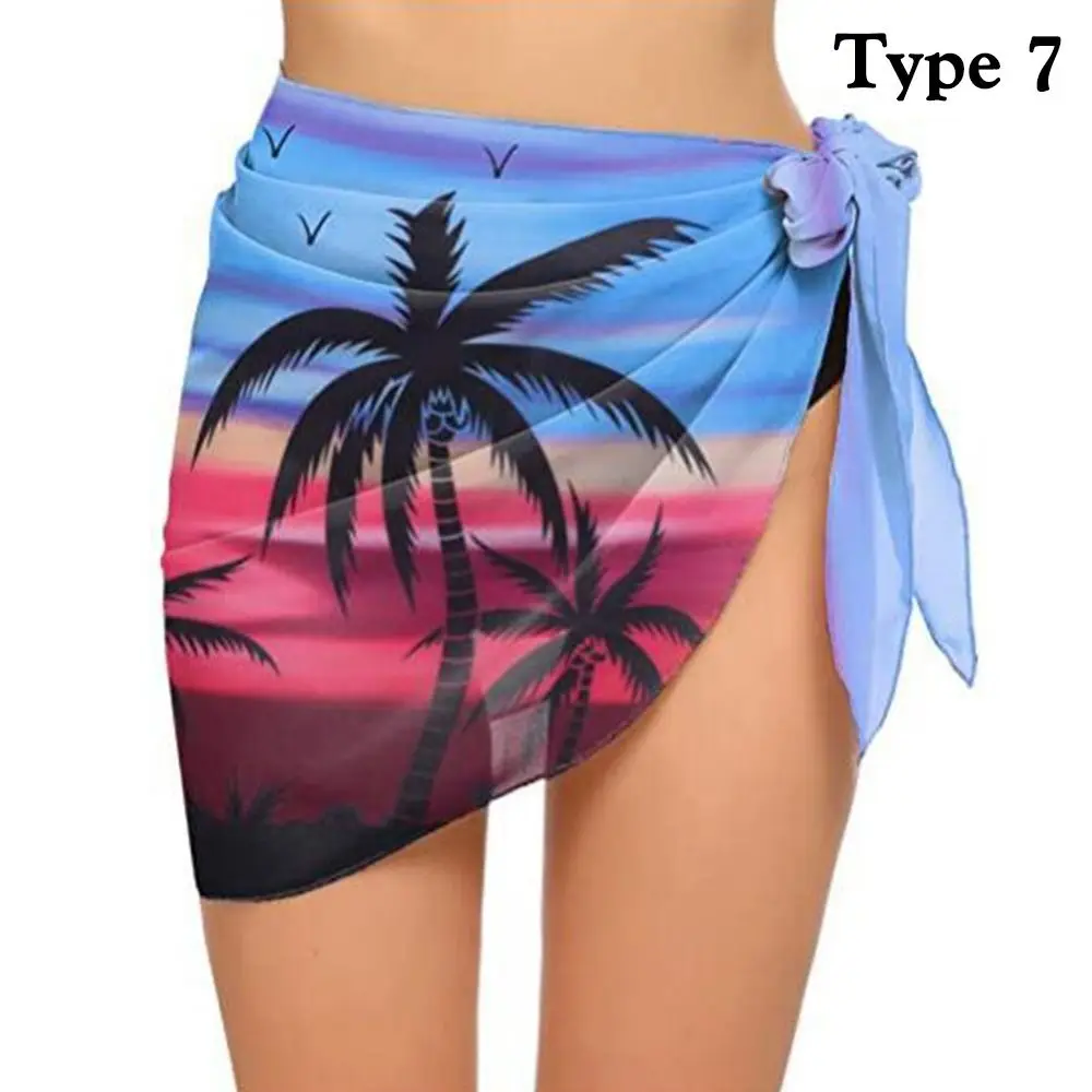 Polyester Womens Beach Sarong Wrap Skirt Coverup