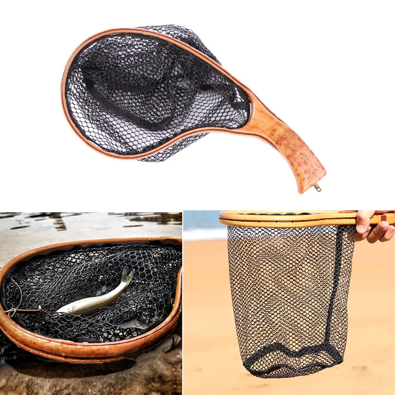 Fishing Net Trap Mash Landing Net Trout Net Catch and Release Net Limited  Edition High-Quality Scarce Wood Stream Fishing Goods