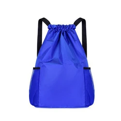 Unisex Large Capacity Drawstring Sports & Travel Backpack - L (Royal blue)