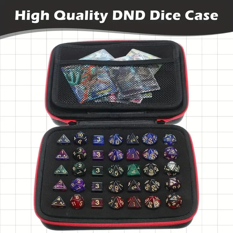 Multi-Faceted Dice Storage Case Removable Tray Without Multi Face Hand Bag For Game 1pc