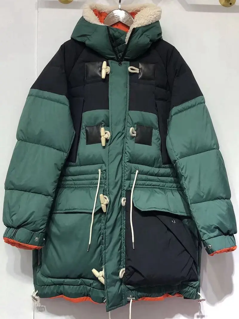 

Women's warm jacket Autumn and winter 2022 New casual jacket Thickened warm loose wool hooded cotton dress Winter women's wear