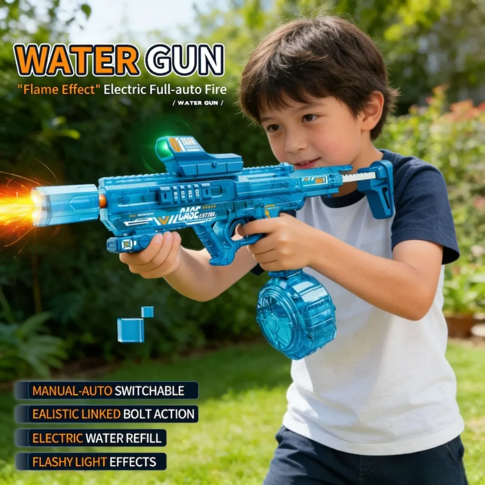 Elektrische Wasserpistole Mit Rückstoß Und Led Lichteffekten_voghion.com