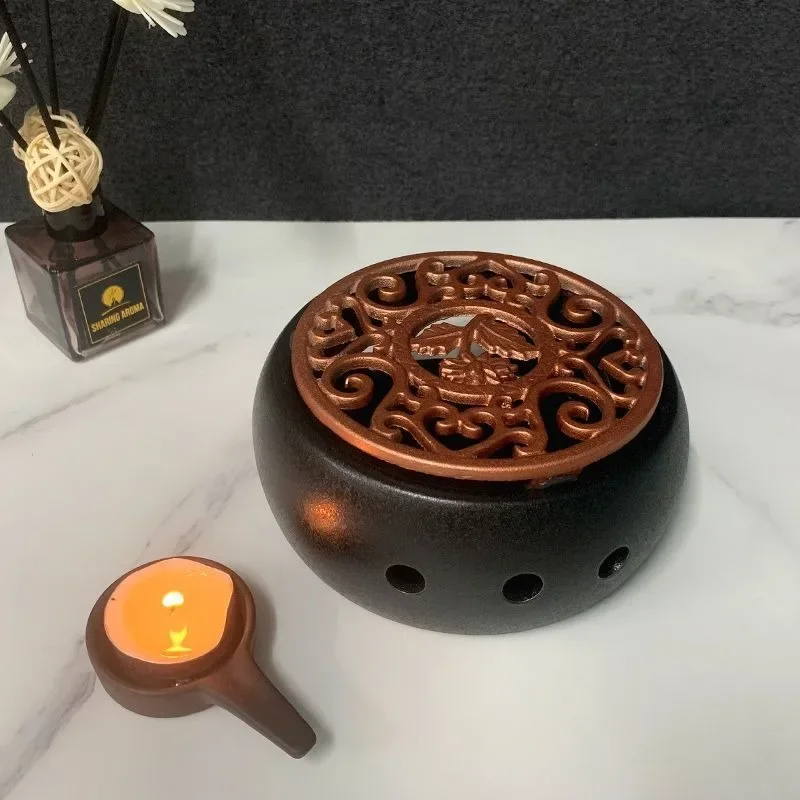 Ceramic Teapot Warmer Holder Base Tea Coffee Water Candle Heating
