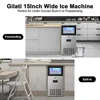 Commercial Ice Maker Machine 160LBS/24H with 35LBS Storage Bin LCD Display Panel Clear Ice Cubes 11-20 Mins Stainless Steel Body 6