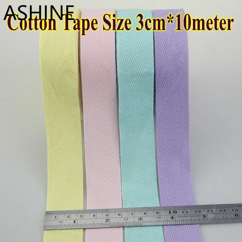 10 Meter 3cm Colorful Cotton Herringbone bing Straps Tapes Bias Binding Tapes Patchwork