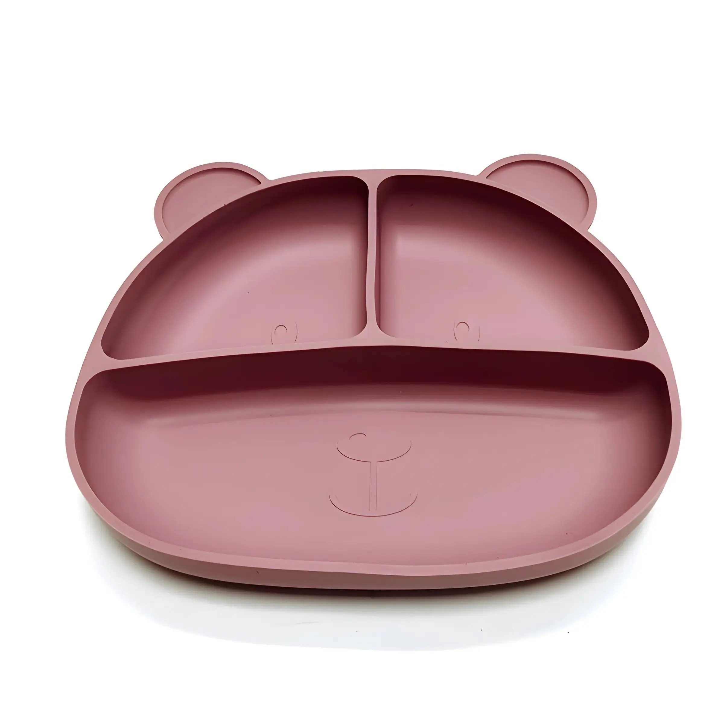 Children's Silicone Dinner Tray Food Grade Drop Proof Baby Tableware Baby Complementary Compartment Tray Bear Tray 5