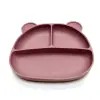 Children's Silicone Dinner Tray Food Grade Drop Proof Baby Tableware Baby Complementary Compartment Tray Bear Tray 5