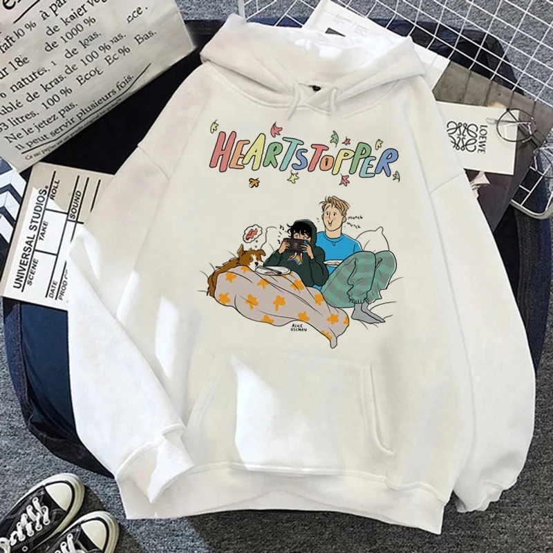 New Heartstopper Hoodies Women's Nick and Charlie Romance Cartoon Rainbow Streetwear Fashion Sweatshirts Unisex Top Clothing 5