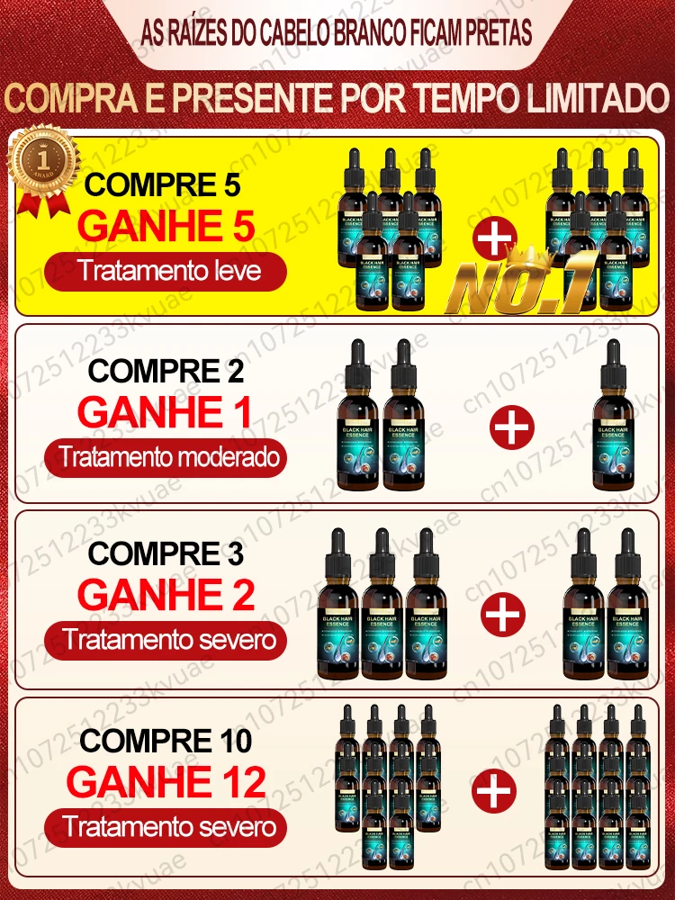 White hair treatment essence quickly turns white hair into black hair, repairs natural color, and prevents gray hair