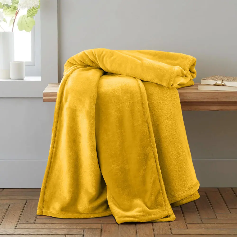 Fleece Blanket Gray Extra Soft Brush Fabric Super Warm Bed Blanket Lightweight Couch Blanket Easy Care 6