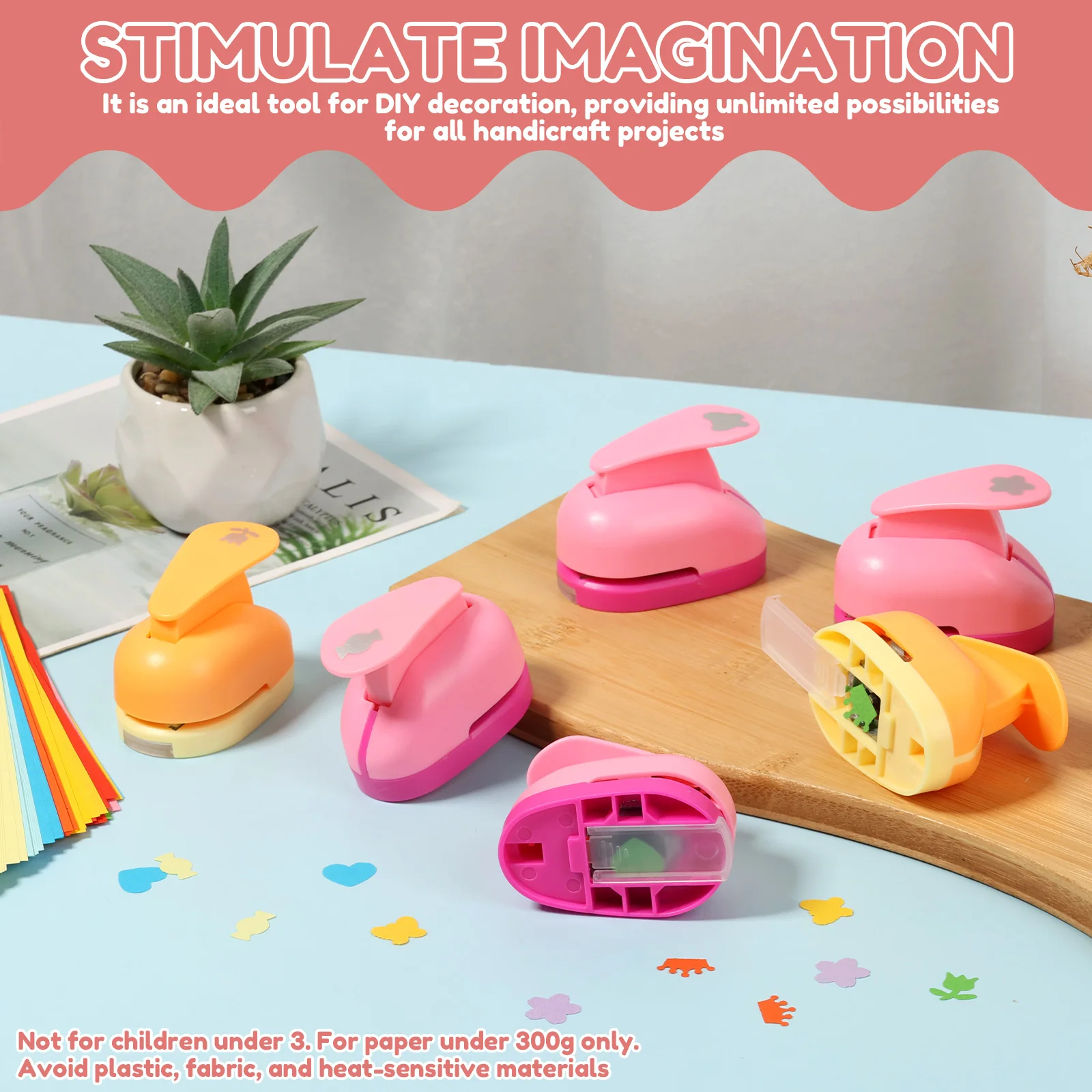 3/6 Pcs Craft Hole Punch Multi-pattern DIY Paper Hole Puncher Scrapbooking Holes Shape Puncher for Kids Children Handmade Tools