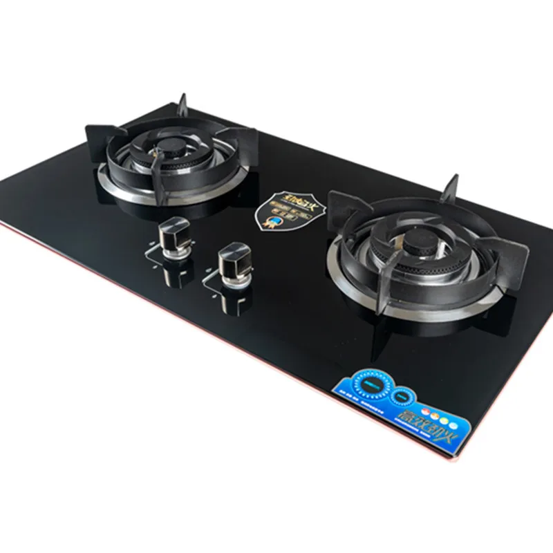 

kitchen home gas stove double burner 2 built in tempered glass cooktop gas hob