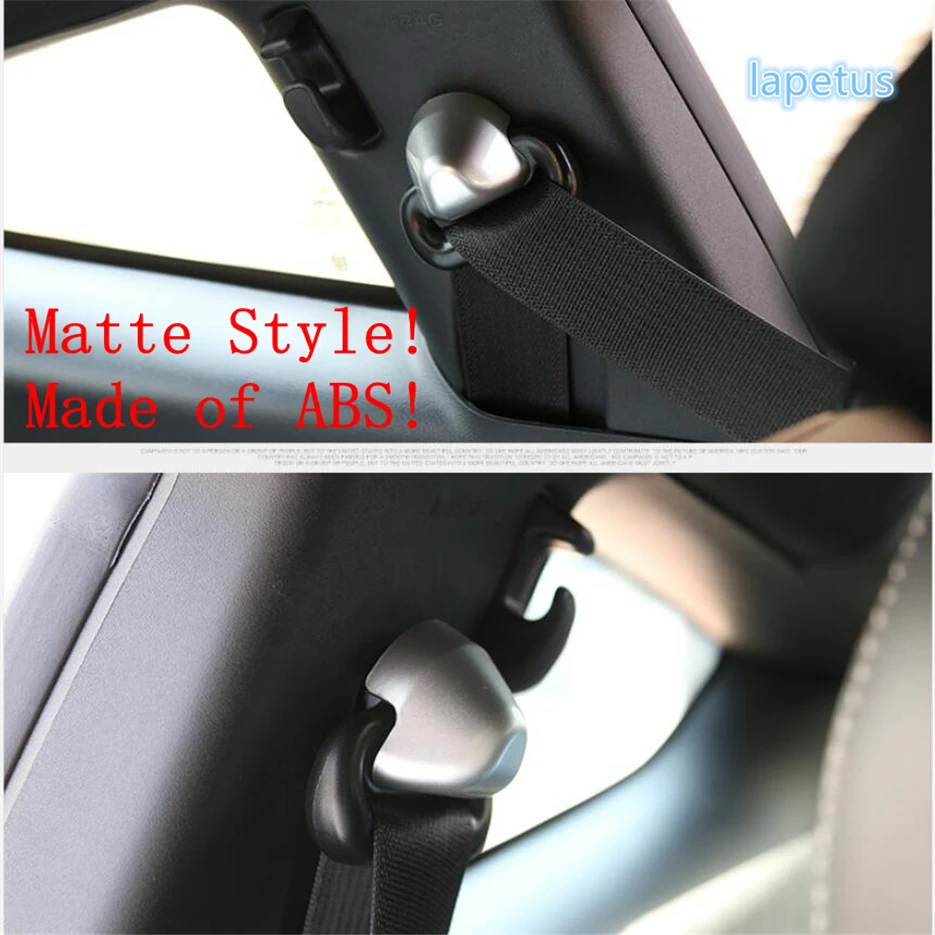 

Car Safety Seat Belt Buckle Decoration Frame Cover Trim Fit For Ford Mustang 2015 - 2019 Carbon Fiber / Red Interior Accessories