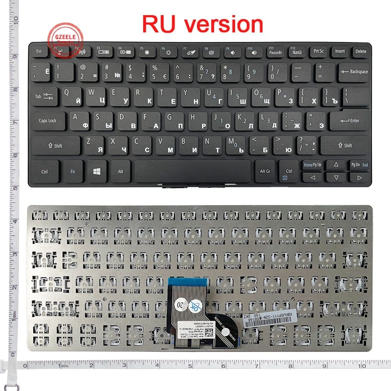 Teclado para Acer Sp11132n Sp111-34n Sp111-32 Sp111-34 6bgrmn8.003 Hq21011495000 Nk.i111s.03y Sv1t _ A81b Eua ru sp - Imagem 3
