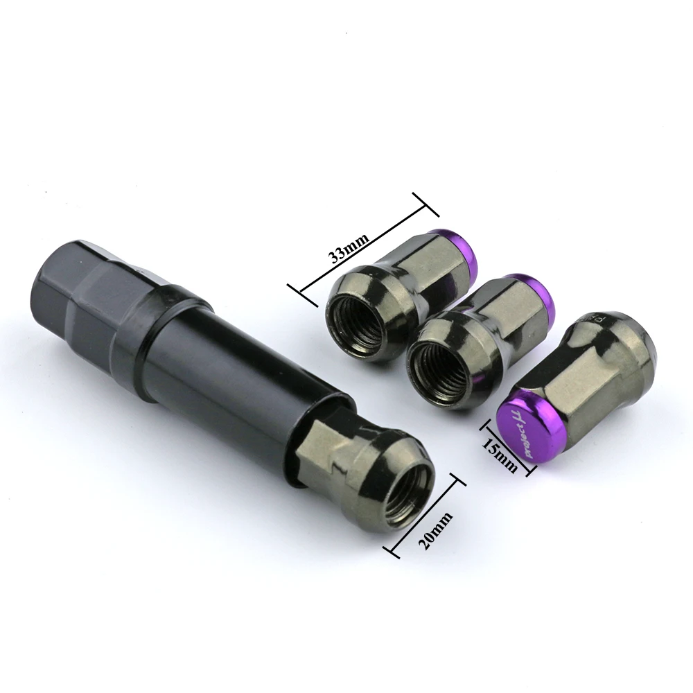 20pcs/set 33mm Project MU Racing Composite SPEC Steel Car Wheel Rims Lug Nuts M12x1.5/1.25 car accessories wheel nut caps wheel nut covers bolt nut covers wheel bolt lock